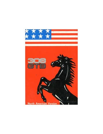 1976 FERRARI 308 GTB INSTRUCTIEBOEKJE USA 127/76