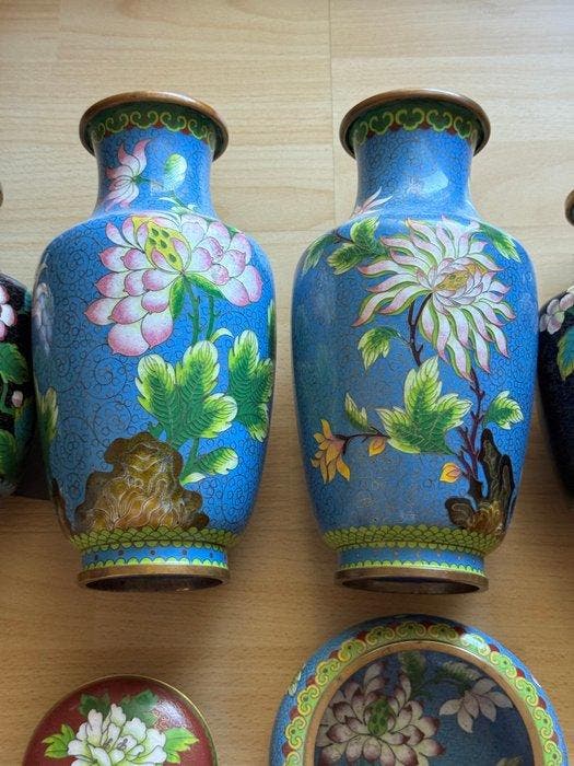 Vase - Métal, Émail - Chine - Cloisonné chinois (Sans prix, Antiquités & Art, Antiquités | Autres Antiquités