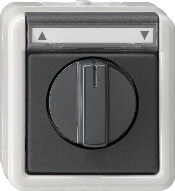 Gira Spatwaterdichte Opbouwjaloezieschakelaar - 015430, Doe-het-zelf en Bouw, Elektriciteit en Kabels, Verzenden