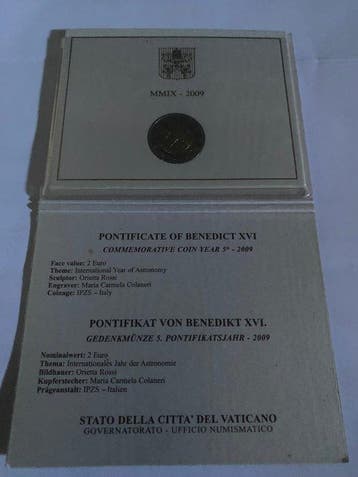 Vaticaan. 2 Euro 2009 Astronomia (Zonder minimumprijs)