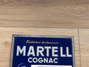 Cognac Martell / Fer-Embal Bordeaux - Plaque - Metaal