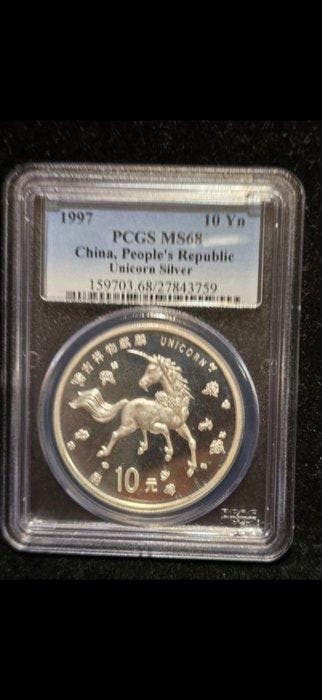 China. 10 Yuan 1997, 1 Oz (Zonder minimumprijs)