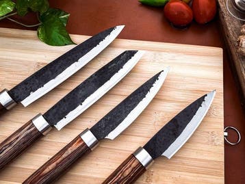 Keukenmes - Kitchen knife set - 728 - Staal, Hout,