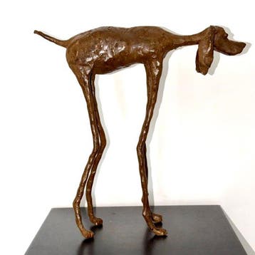 Abdoulaye Derme - Sculpture, Chien Compagnon Fidèle - 31, Antiquités & Art