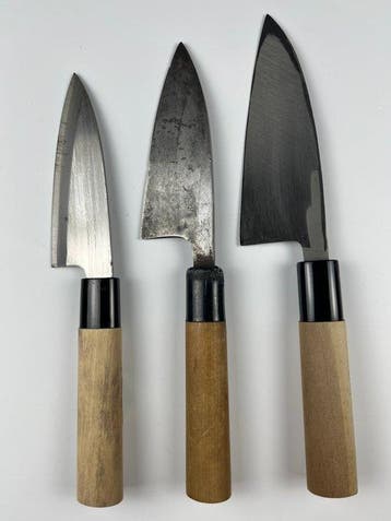 Traditional Japanese Ko-Deba & Petty knives; by Seki