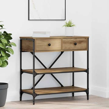 vidaXL Wandtafel Bruin 75 x 34,5 x 75 cm Hout, Verzenden