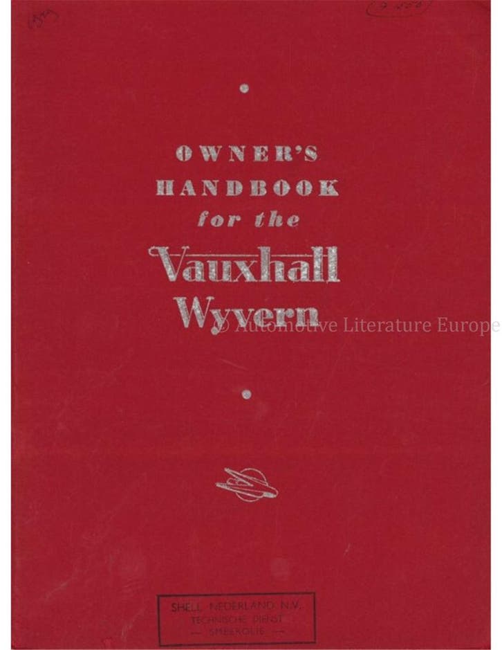 1950 VAUXHALL WYVERN INSTRUCTIEBOEKJE ENGELS, Autos : Divers, Modes d'emploi & Notices d'utilisation, Enlèvement ou Envoi