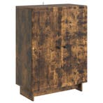 vidaXL Dressoir Gerookt eiken 66 x 34,5 x 90 cm Bewerkt hout, Verzenden, Nieuw