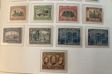 Belgique 1915 - Série complète avec Veurne « 5 FRANKEN » -, Timbres & Monnaies
