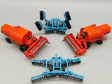 Hausser Elastolin Deutz-Fahr Mähdrescher & Scheibeneggen Set, Nieuw