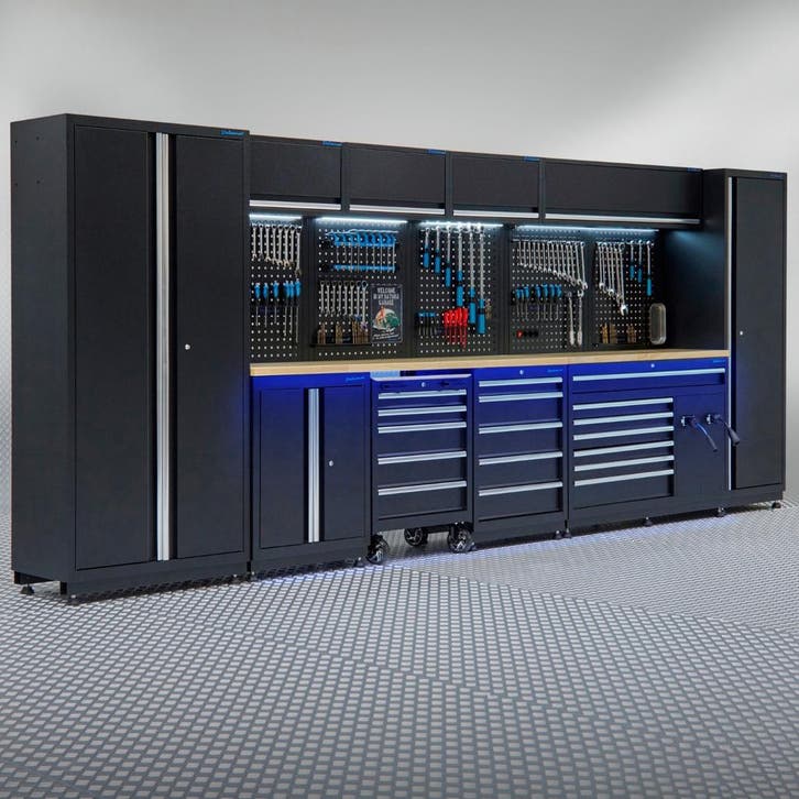 Datona Werkplaatsinrichting PREMIUM met eiken werkblad -, Doe-het-zelf en Bouw, Werkbanken, Ophalen of Verzenden