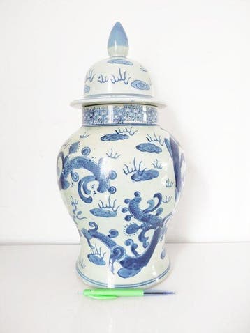 Vase avec couvercle - Animaux fantastiques - 40 cm -