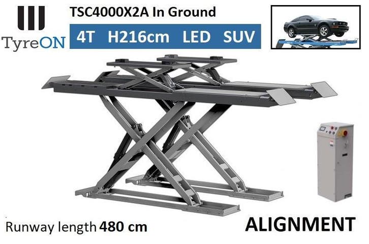 TyreON 4T Inbouw Hefbrug Schaarhefbrug Schaarbrug 4.8m lang, Auto diversen, Autogereedschap, Nieuw