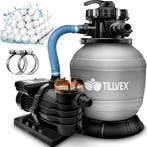 Tillvex® Zandfilter - Zandfilterpomp - 10200L/u - Grijs, Verzenden, Nieuw