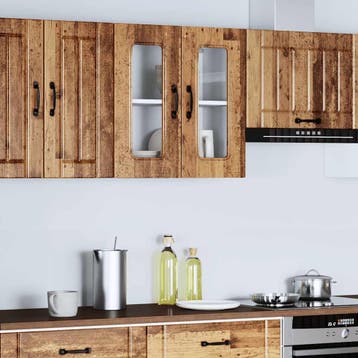 vidaXL Keukenbovenkast met glazen deur Kalmar bewerkt hout, Huis en Inrichting, Verzenden, Nieuw
