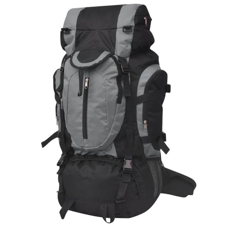 vidaXL Rugzak hiking XXL 75 L zwart en grijs, Bijoux, Sacs & Beauté, Sacs | Sacs à dos, Envoi