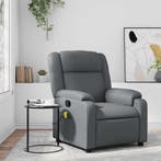 vidaXL Massagestoel van grijs kunstleer, Huis en Inrichting, Fauteuils, Verzenden, Nieuw