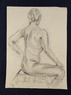 Felice Carena (1879-1966) - Studio di schiena - NO RESERVE