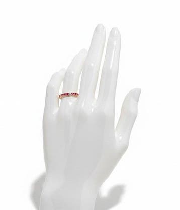 Ring - 14 karaat Geel goud - 1.13ct. tw. Robijn - Diamant