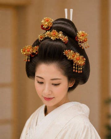 Haar ornament (6) - Traditional Japanese Bridal Kanzashi