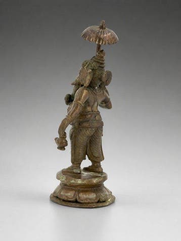 Beeld, Chattra Ganesha - mid 20th century - 19.5 cm - Brons