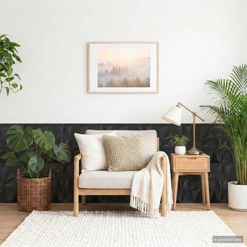vidaXL Wandpanelen 24 st 50 x 50 cm Diamond Zwart XPS Schuim, Doe-het-zelf en Bouw, Platen en Panelen, Verzenden, Nieuw