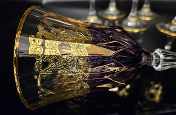 ISMIE LUX - Drinkservies (6) - luxe paarse juwelen, rijk aan