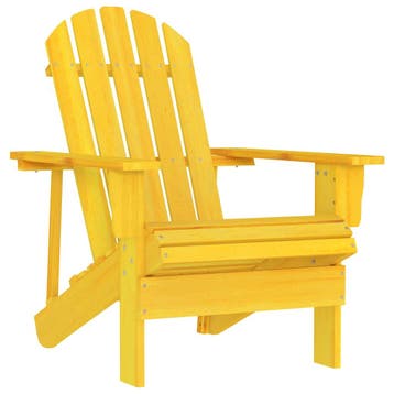 vidaXL Tuinstoel Adirondack massief vurenhout geel, Verzenden, Nieuw