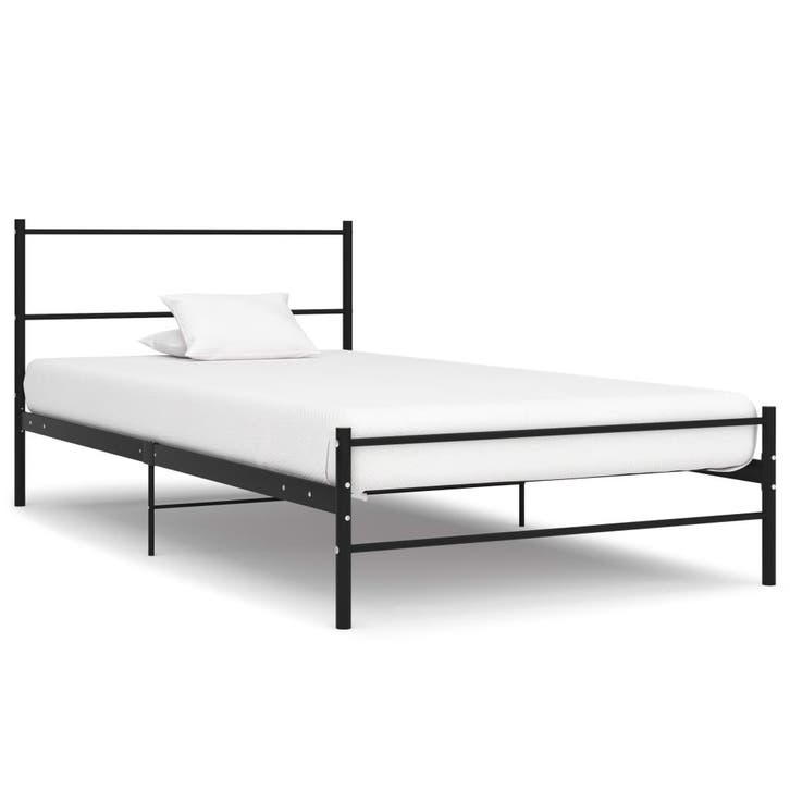 vidaXL Bedframe metaal zwart 90x200 cm, Huis en Inrichting, Slaapkamer | Bedden, Nieuw, Verzenden