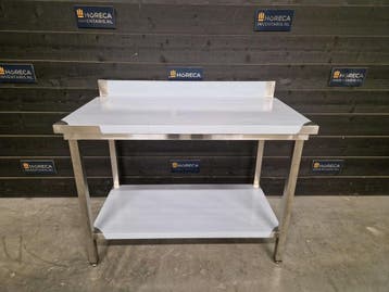 Werktafel | Maxima | bodemschap | spatrand | RVS | 140 cm |