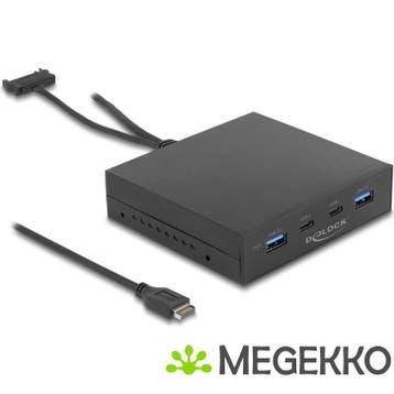 Delock 64057 3,5  USB 3.2 Gen 2 voorpaneel 2 x USB Type-C +, Computers en Software, Verzenden, Nieuw
