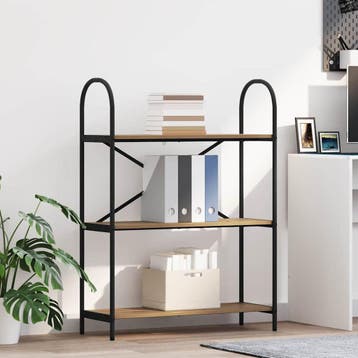 vidaXL Boekenplank 3-laags 80 x 30 x 109 cm Bewerkt hout, Verzenden
