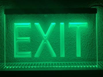 Exit uitgang neon bord lamp LED verlichting reclame lichtbak, Verzenden, Nieuw