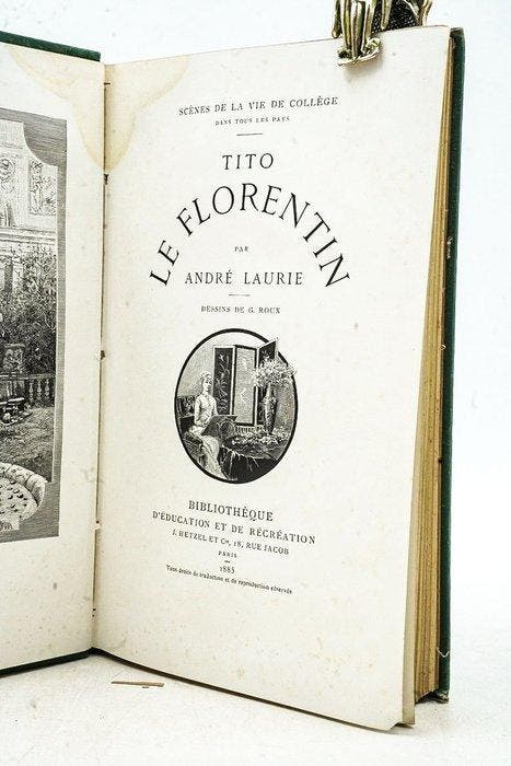 André Laurie / G. Roux - Tito Le Florentin - 1885, Antiek en Kunst, Antiek | Boeken en Manuscripten