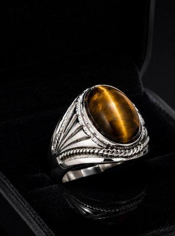 Zonder minimumprijs - Ring Zilver - 14.00ct. tw., Handtassen en Accessoires, Ringen, Nieuw