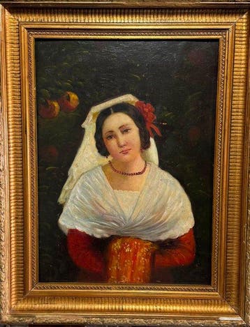 Italiaanse school (XX) - Giovane donna romana