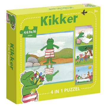 Kikker 4- In 1 Puzzel, Verzenden, Nieuw
