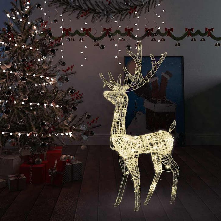 vidaXL Kerstversiering rendier 140 LEDs 128 cm acryl, Diversen, Kerst, Nieuw, Verzenden