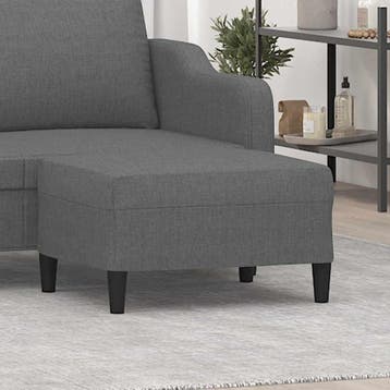 vidaXL Voetenbank 70x55x41 cm stof donkergrijs, Verzenden, Nieuw
