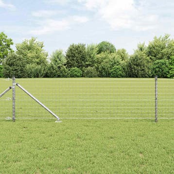 vidaXL Hekpaal met grondpen 26 st zilver Gepoedercoat staal, Verzenden