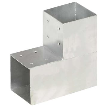 vidaXL Paalverbinding L-vorm 101x101 mm gegalvaniseerd, Verzenden, Nieuw