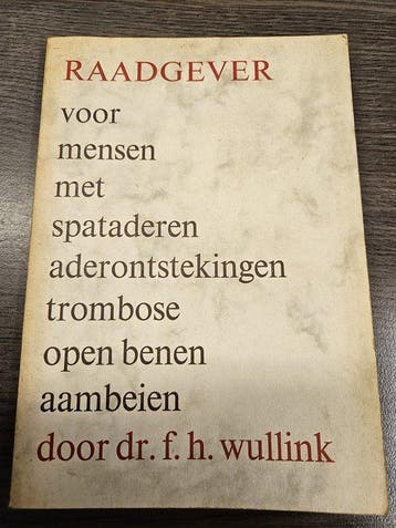Raadgever mensen spataderen enz 9789060163429 Wullink, Verzenden, Wullink