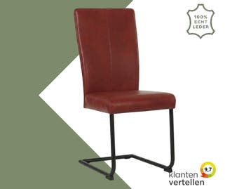 Leren eetkamerstoel Dry - Granada Rouge (rood) - Sledepoot, Nieuw, Leer, Ophalen of Verzenden, Rood