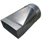 Verloopstuk Asymmetrisch van 220mm x 80mm naar rond Ø 125mm, Verzenden, Nieuw