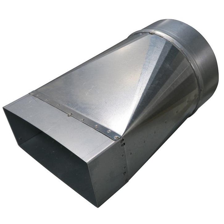 Verloopstuk Asymmetrisch van 220mm x 80mm naar rond Ø 125mm, Doe-het-zelf en Bouw, Overige Doe-Het-Zelf en Bouw, Nieuw, Verzenden