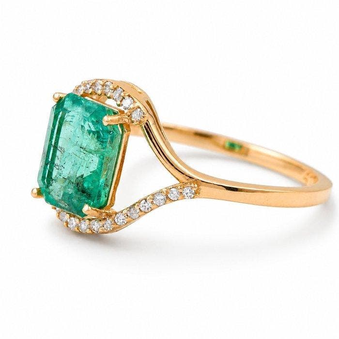 Sans prix de réserve - Bague - 14 carats Or jaune - 1.66ct., Handtassen en Accessoires, Ringen