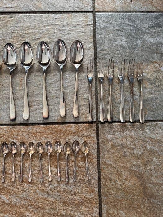 Greggio - Bestekset voor 12 personen (52) - .800 zilver, Antiek en Kunst, Antiek | Zilver en Goud