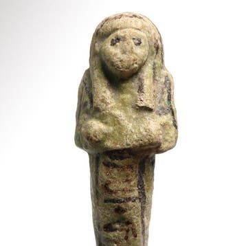 Oude Egypte, derde tussenperiode Faience Shabti voor