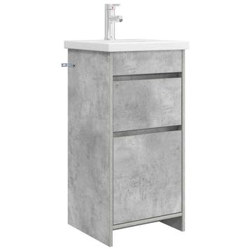vidaXL Badkamer Vanity met Wastafel Betongrijs 42 x 40 x, Verzenden, Nieuw