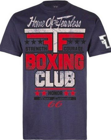 Fear The Fighter Boxing Club 2.0 T-shirt Katoen Blauw, Vechtsport, Nieuw, Fear the Fighter, Maat 46 (S) of kleiner